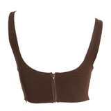 MARLY STRETCH CORSET TOP - BROWN - Total Babe