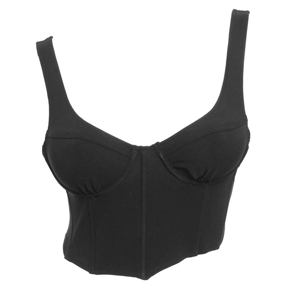 MARLY STRETCH CORSET TOP - BLACK - Total Babe